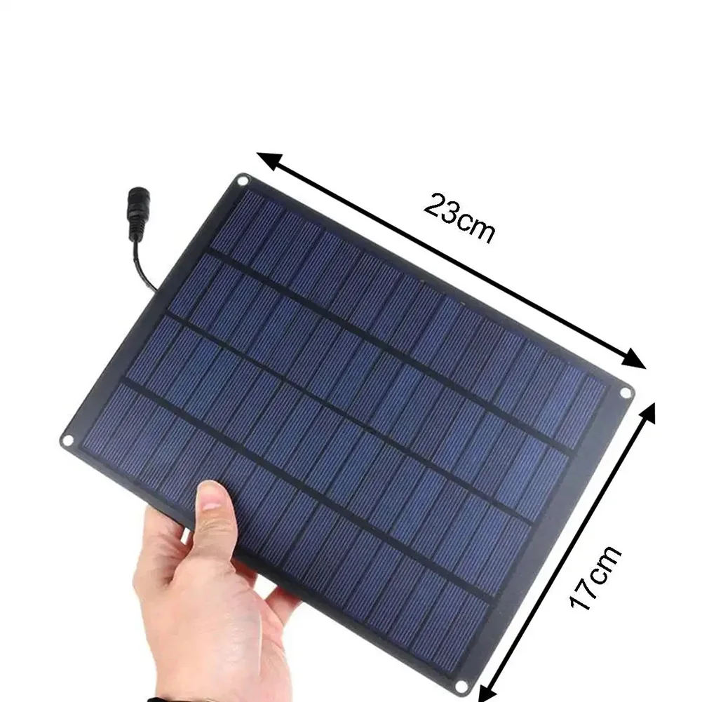 20W 5V For Solar Panel with Built-in for Voltage Regulation and Clip for 12V Automotive Marine and Field Applications