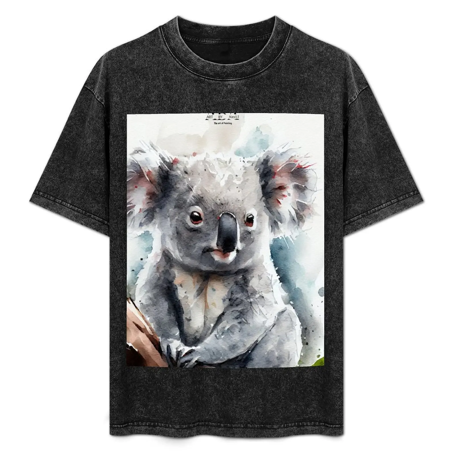 

Australian terrestrial mammals Koala - Watercolor Paint T-Shirt Simple Print Design T-Shirt