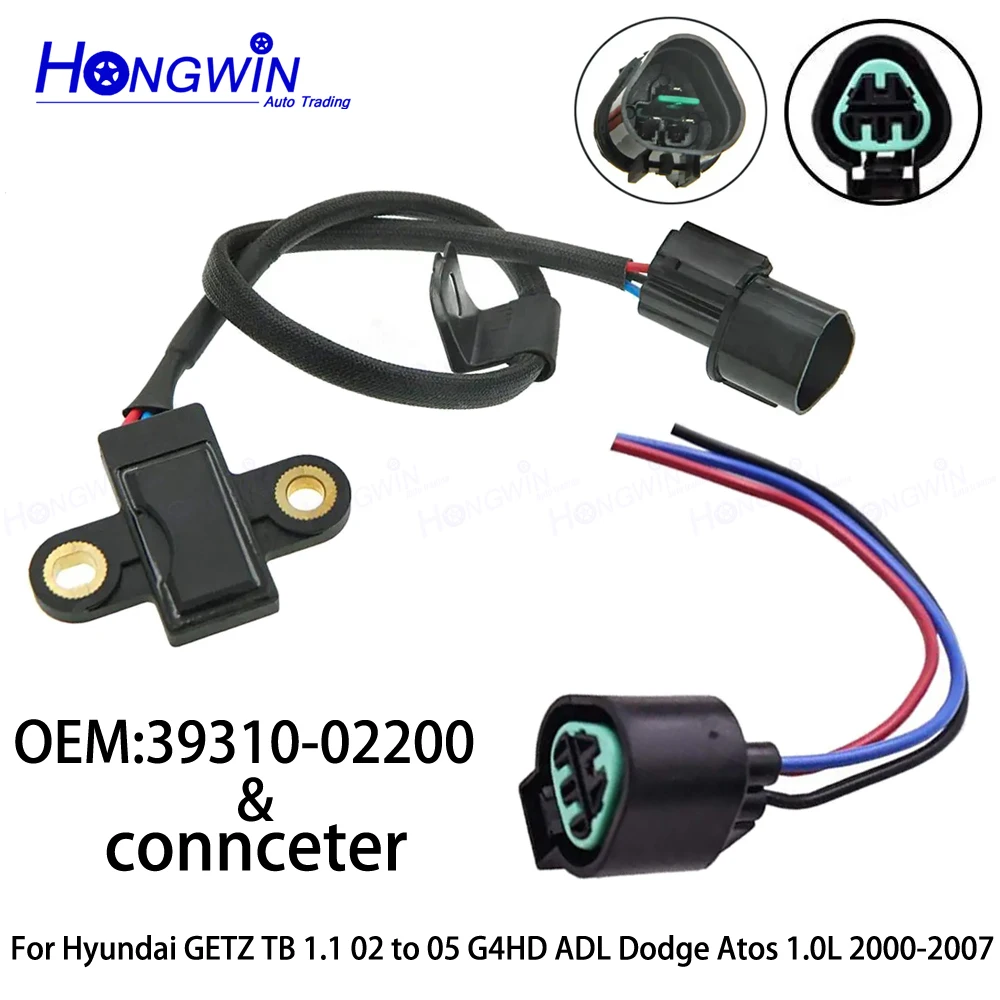 1/2Pcs 139310-02200 Crankshaft Position Sensor Wire Plug For Hyundai GETZ TB 1.1 02 to 05 G4HD Dodge Atos 1.0L 2000-07 5072065AA