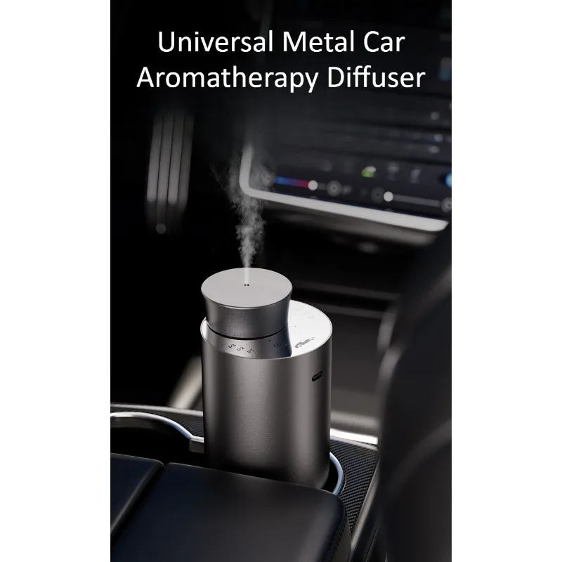 For Universal Metal Car Aromatherapy Diffuser Rechargeable Silent Dual Fluid Mist Essential Oil Fragrance Durable Accessory Pro