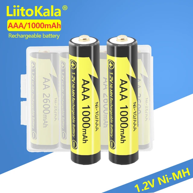 1-15 sztuk LiitoKala Ni-10/AAA 1.2V 1000mAh Ni-MH akumulator do latarki aparatu zabawki golarka wstępnie naładowana bateria NI-MH