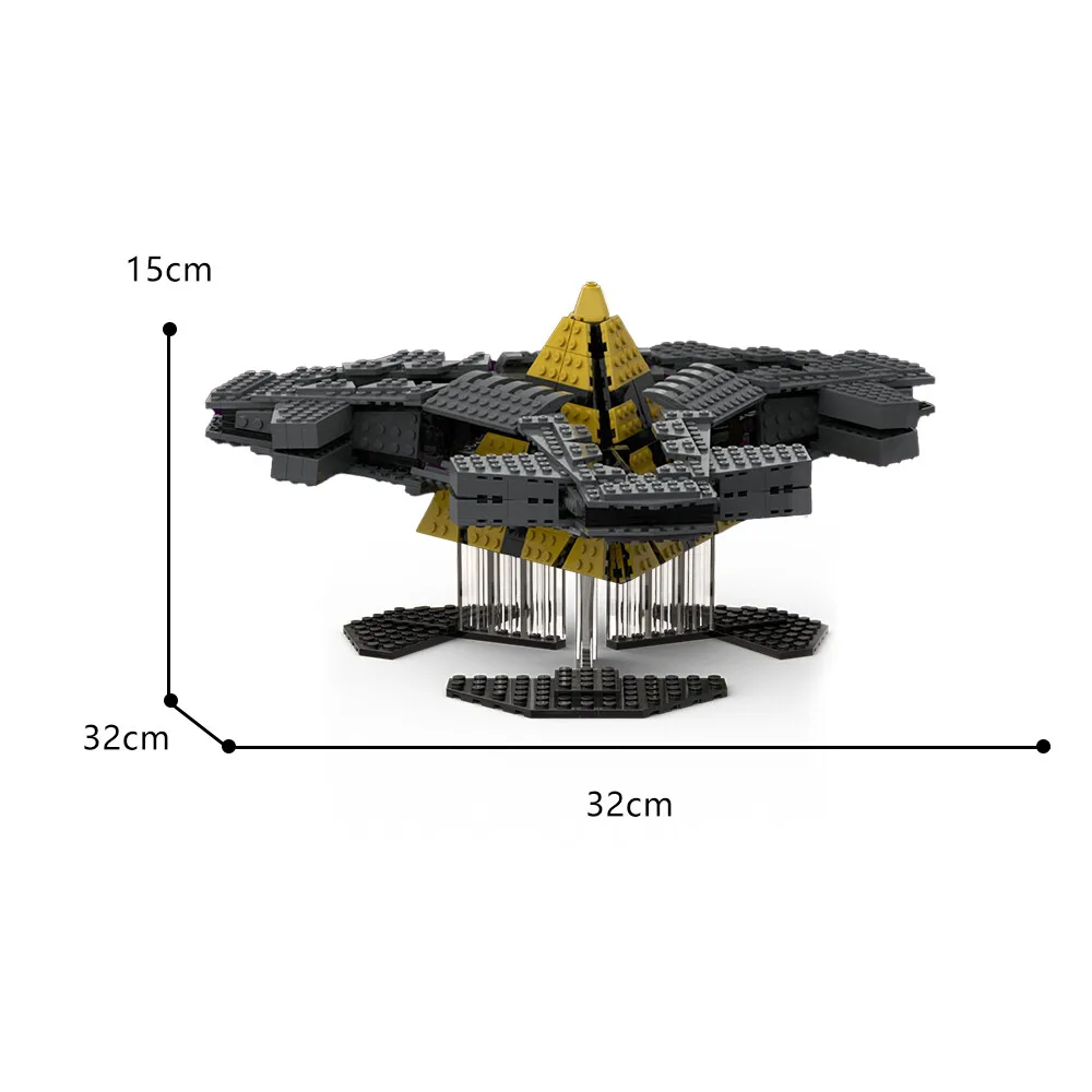 

C9228 The Ha'tak: class of Goa'uld Spaceship Mothership 686 Parts from Movie