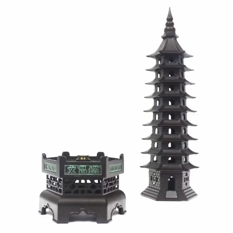 

Wenchang Tower Incense Burner Socket Cultural and Creative Retro Incense Burner Antique Decoration Incense