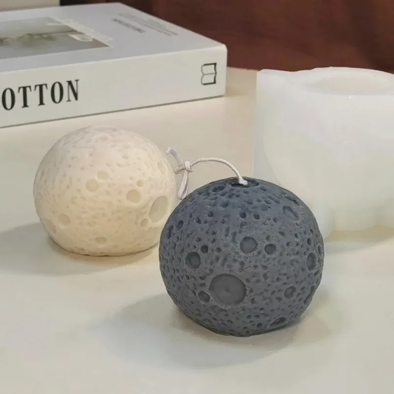 3D Earth Moon Silicone Candle Mold DIY Planet Crafts Resin Plaster Casting Molds Handmade Soap Making Tools Home Decor Gifts