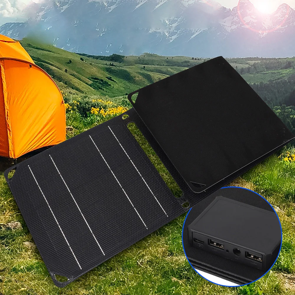 ​30W/40W 5V Portable Battery Phone Charger PD 20W QC 3.0 5V 9V 12V Foldable Solar Power Bank Type C USB-A DC Output Solar Panel