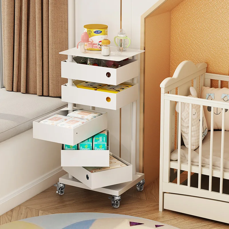 

Hxl storage feeding table storage cabinet multi-layer storage rack rotate