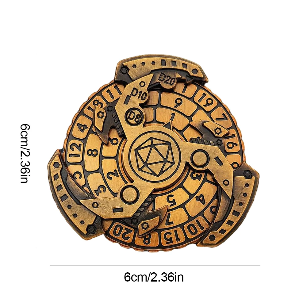 Dés à Roulette rotatifs 7 en 1 avec boîte à dés D & D, Fidget Dice Spinner, dés mdn pour donjons et Dragons, jeux de table RPG