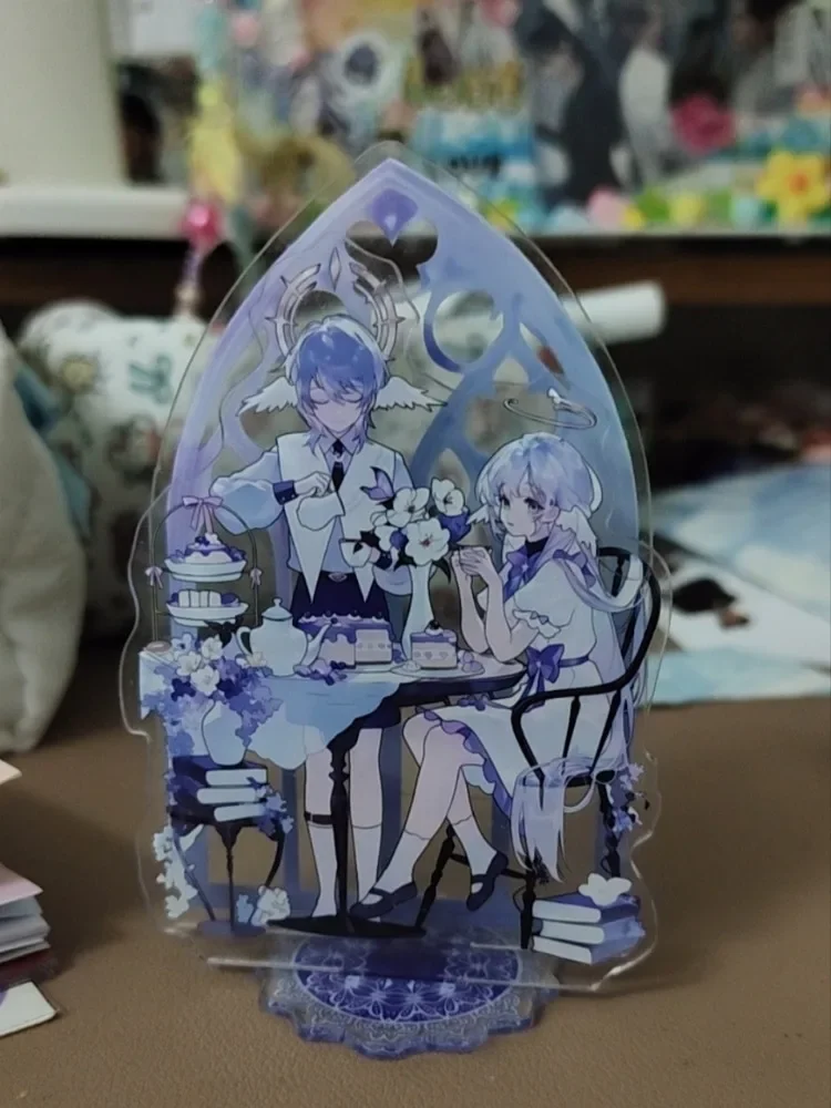 

Hot Honkai: Star Rail Sunday Robin Afternoon Tea Double Insertion Acrylic Figure Stand Model Plate Desk Decor Standing Ornaments