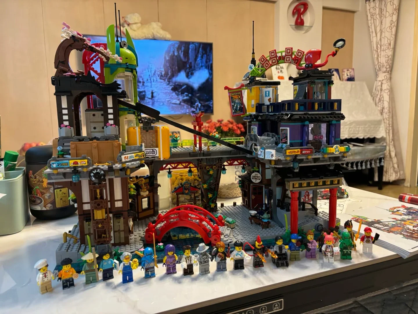 

City Market Building Blocks Set - Digital Assembly Workshop Model Bricks Toy Ideal Holiday Gift for Children & Adults