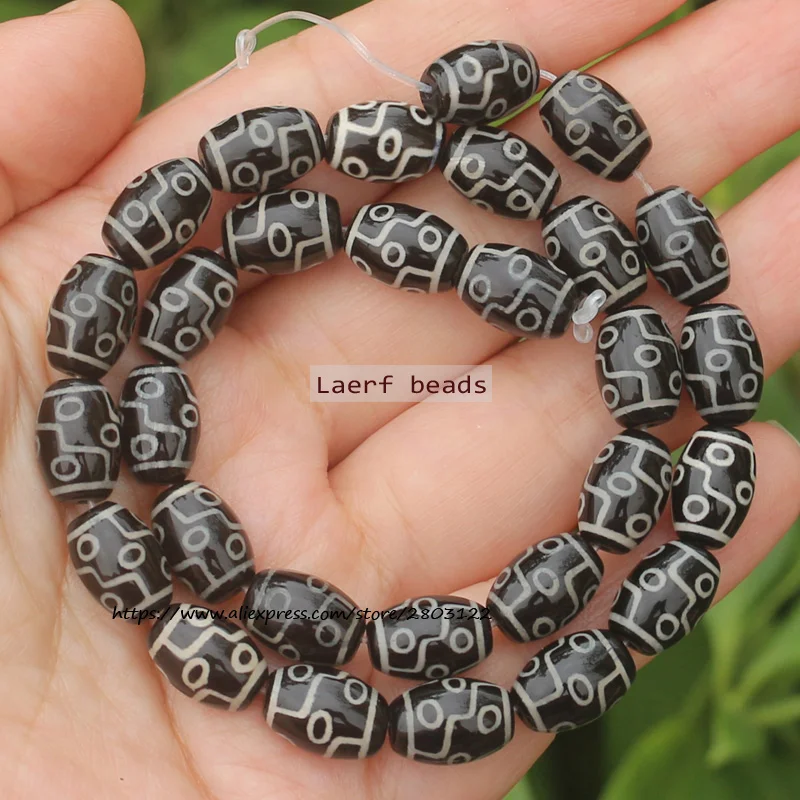 8x12mm Natural Agate Red&Black Tibet Dzi Agate Round Beads 10pcs, Many pattern ,Lucky Symbol,Powerful Amulet ,For DIY Jewerly Ma