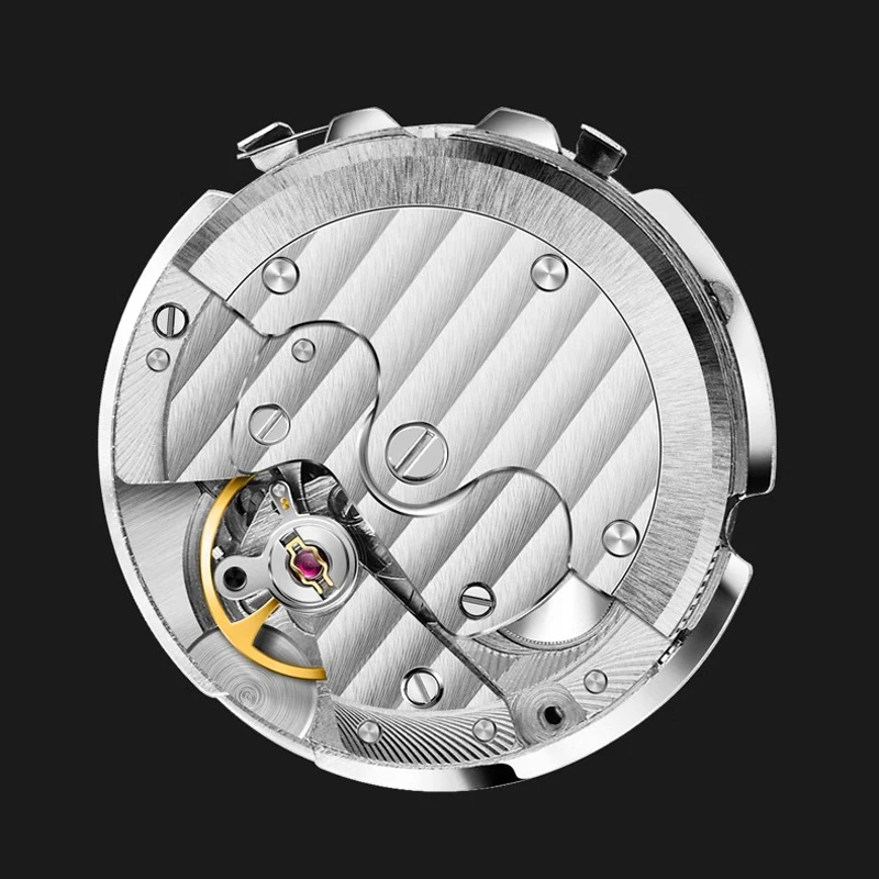 ساعة بورمان للرجال من أفضل العلامات التجارية الفاخرة باللون الذهبي الوردي من الفولاذ المقاوم للصدأ مقاومة للماء 50 متر للرجال ساعات عمل أوتوماتيكية ميكانيكية