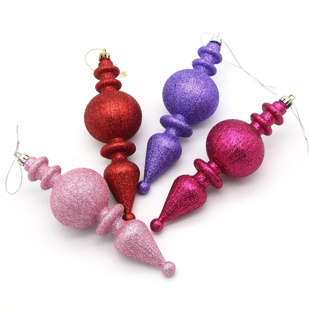 Christmas Ornament pendant blow molding gold powder water drop shaped ball pendant shopping mall hotel Christmas tree DIY