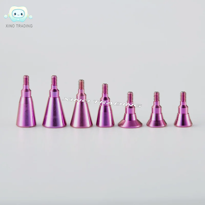 6PCS Titanium Healing Abutment Compatible with  ITI Implant System Dental Prosthetic Component for Restoration Laboratory