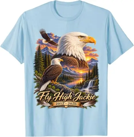 Fly High Jackie, Jackie und Shadow Weißkopfseeadler T-Shirt Y2k Lässige Grafik-Bekleidung Weißkopfseeadler Großer Bär Jackie und Shadow T-Shirt Geschenk – Detail 16