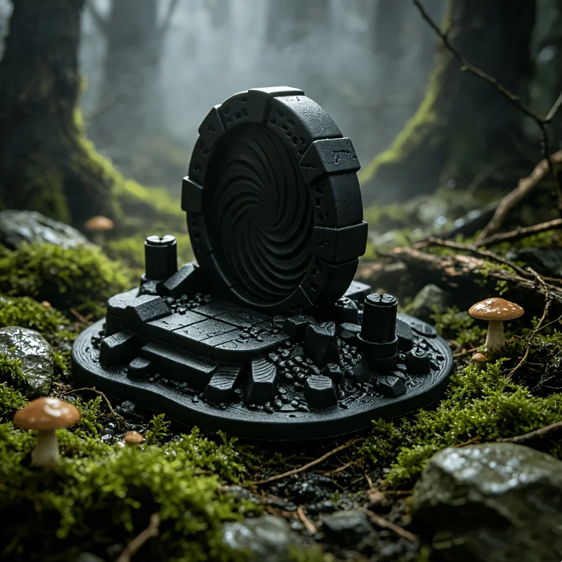 Mysterious Portal Fantasy Ancient Ruins Portal 3D Printed Miniature Diorama Prop Tabletop Ornament Wargame Scenery Terrain Decor