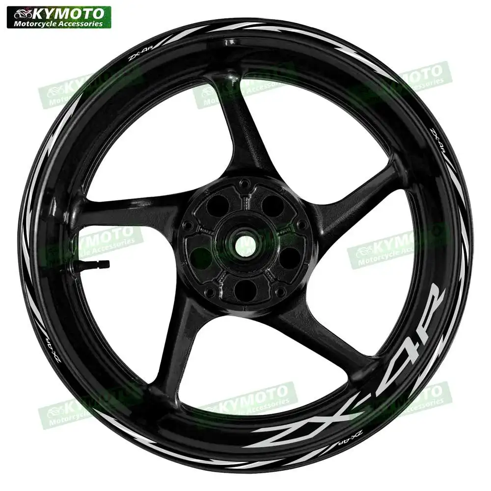 For ZX-4R ZX4R reflective motorcycle accessories stickers 17 inch front and rear rim stripe decals off-road fairing decoration