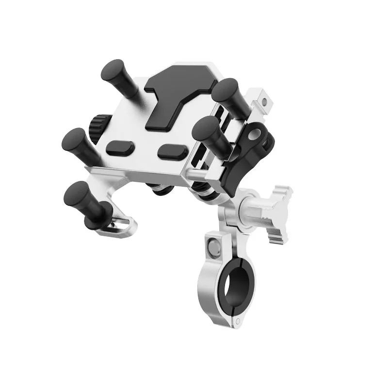 High Quality Alloy Motorcycle Phone Stand with Shock Absorbers Motorbike Bike Navigation Mount Bracket