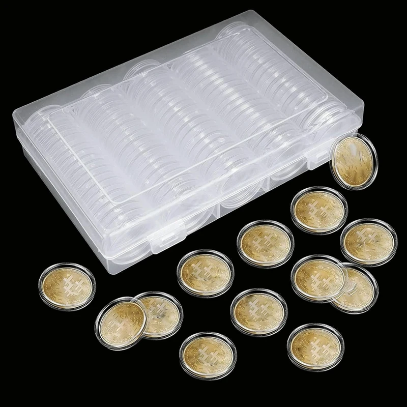 Coin Capsules Box Coin Collection Supplies Box With Foam Protect Gasket(17/20/25/27/30Mm)