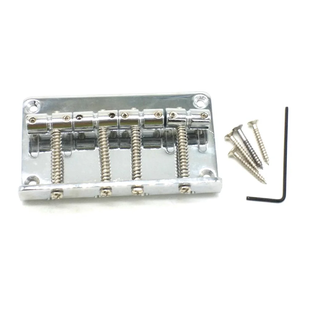 Pb4 String Bass Bridge Tailpiece Fixed Saddles for Electric Bass Guitar Jazz Bass or Precision Bass