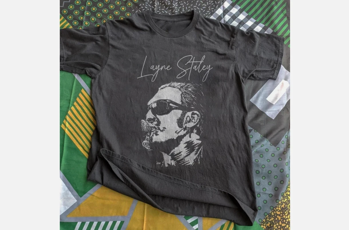 Layne Staley T-shirt - Alice in Chains Band, Unisex Black - Fan Casual T-shirt Street Style Outdoor Daily Outfit