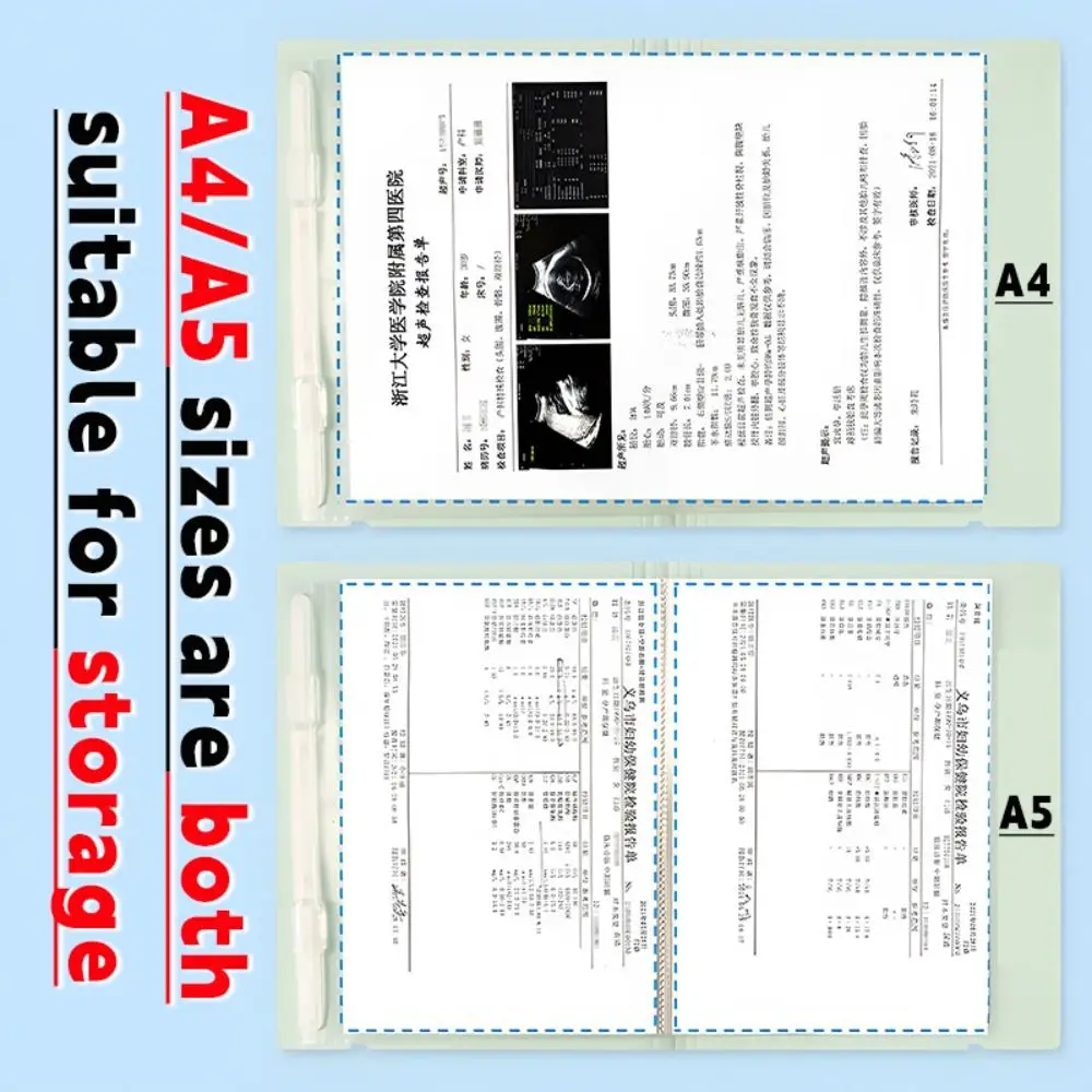 High Quality A5 To A4 File Folder With Insert Pages Loose leaf Storage Booklet Waterproof Foldable Document Organizer Stationery