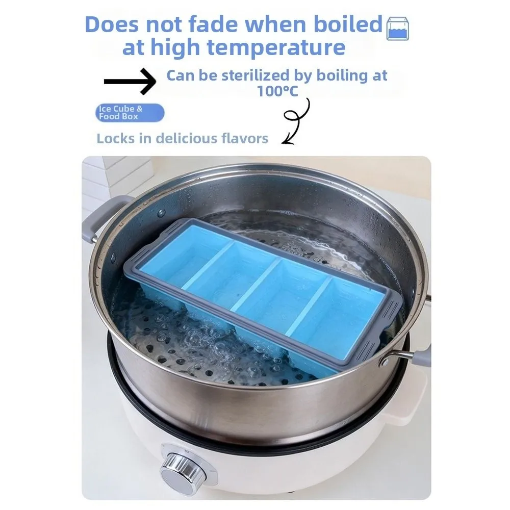 

Легкосъемная форма для льда из пищевого силикона, большой размер, на 2/4/6 ячеек, с крышкой, для домашнего использования