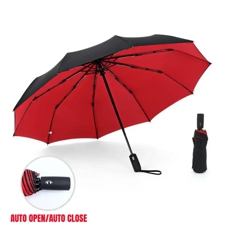 Windproof Double Layer Fully Automatic Resistant Umbrella Large Umbrellas Parasol 10K Men Women Unbrella