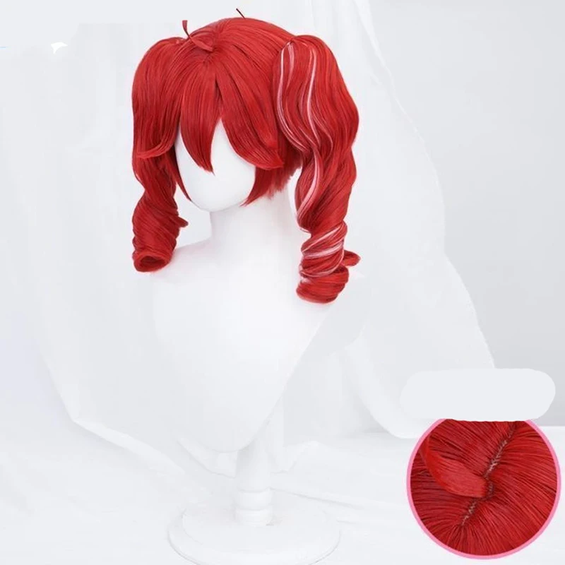 Anime kasane teto perucas femininas bonito vermelho com rabo de cavalo brancoeto cosplay peruca resistente ao calor perucas de cabelo sintético + touca peruca