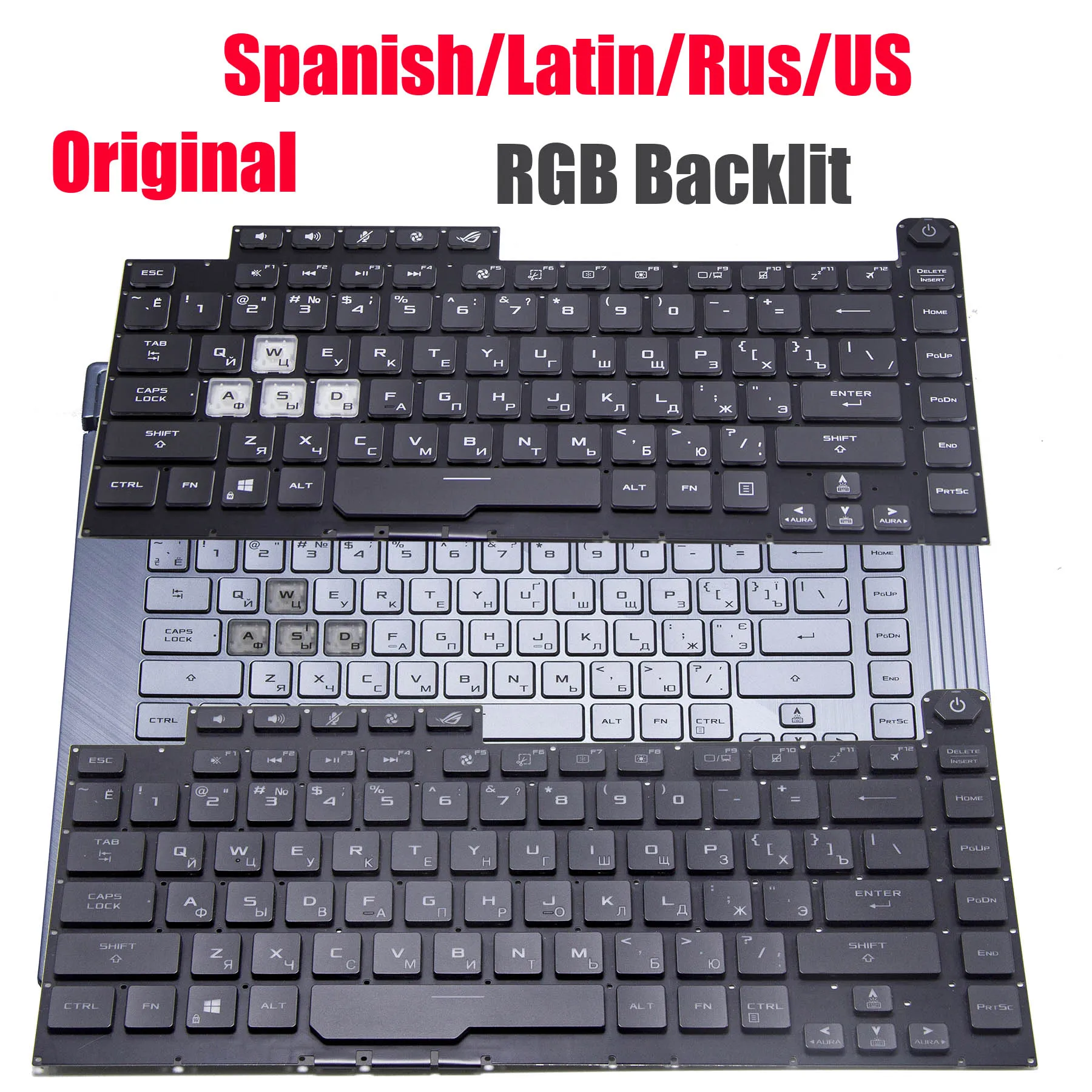 Original Spanish Latin Rus US Keyboard for ASUS ROG Strix Scar G512 G512LV G512LW G512LI G531 G531GT G531G GL531 G531GV G531GU