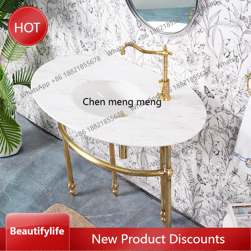 

zq10 New pure copper classical oval bracket basin retro countertop hotel villa creative wash basin