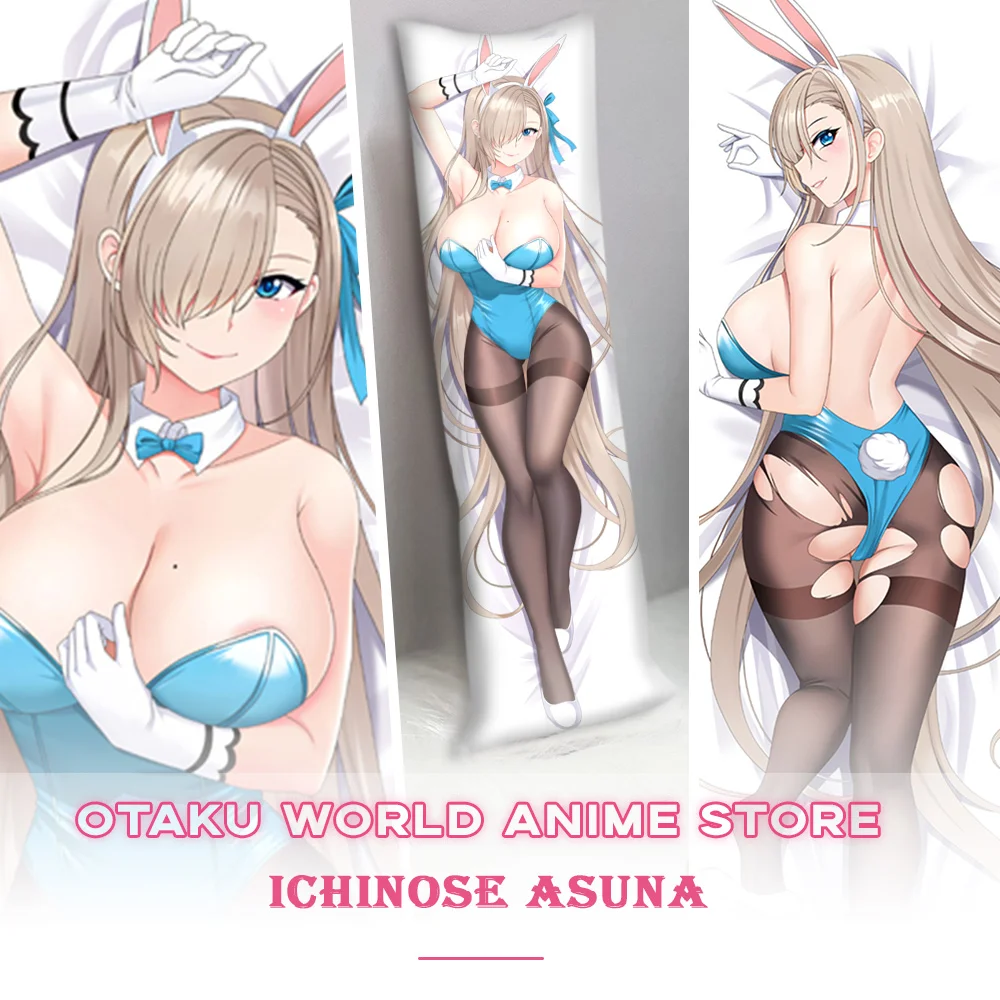 

Ichinose Asuna Dakimakura Pillowcase Blue Archive Otaku Hugging Body Prop Anime Game Role Gift Rabbit Girl 3D Print Decor Prop