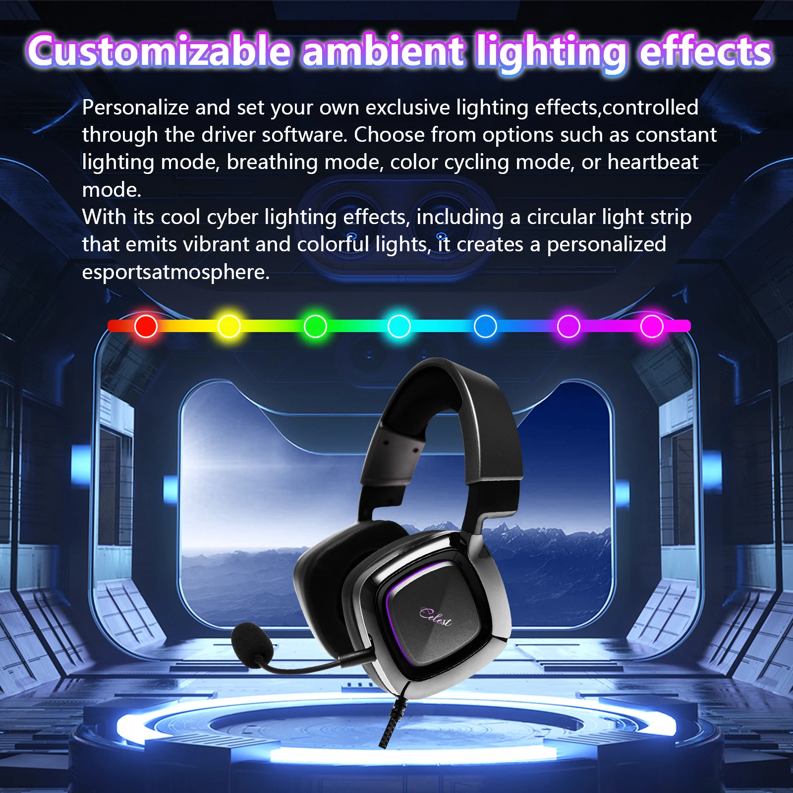 Kinera Celest Ogryn Headphones With Microphone Wired Control USB Plug IEMs Multiple Modes For PC/PS5/Xbox Esports Gaming Headset