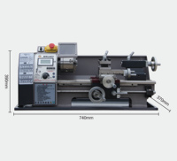 Variable Speed Mini Small Hobby Lathe Machine Swing Over Bed 180mm Brushless Motor WM180V