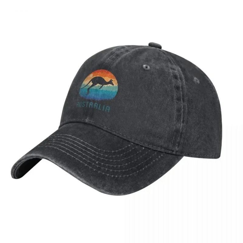 Australia Kangaroo Washed Baseball Cap Bondi Beach Cute Trucker Hat Spring Unisex-Teens Running Casual Snapback Cap