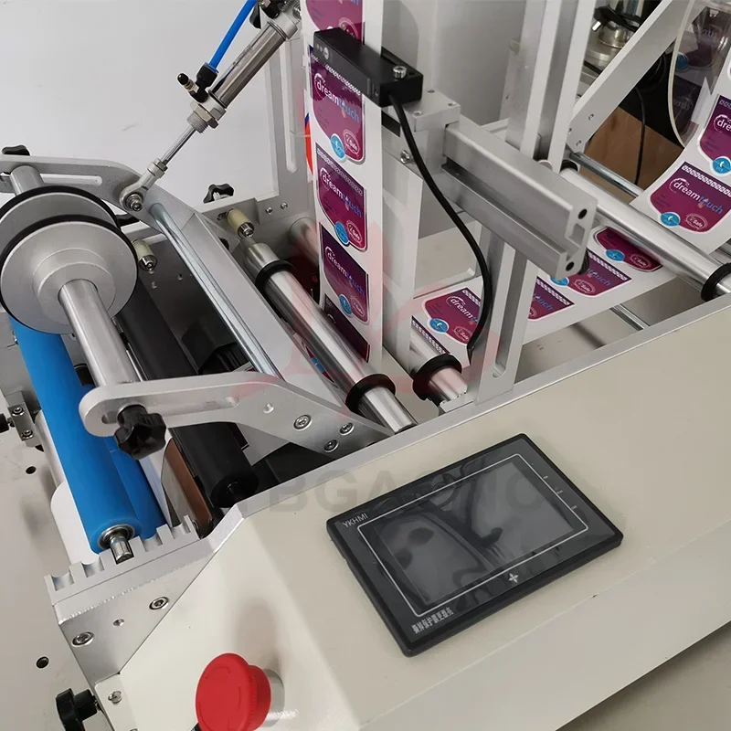 Selbstklebende pneumatische halbautomatische Flaschenetikettierungsverpackungsmaschine LY-190 220 V/110 V Touchscreen-Controller-Option verfügbar
