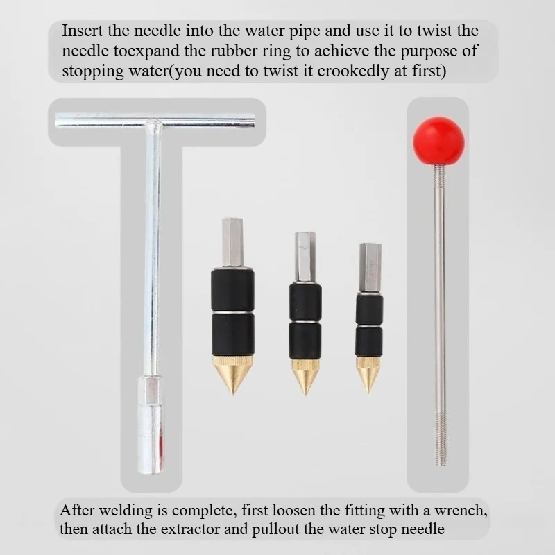 PPR Pipe Stopping Needle Hot Melt Pipe Breakers Welding Water Pipe Plugging Portable Quick Repair Tools for 20/25/32 Water Pipes