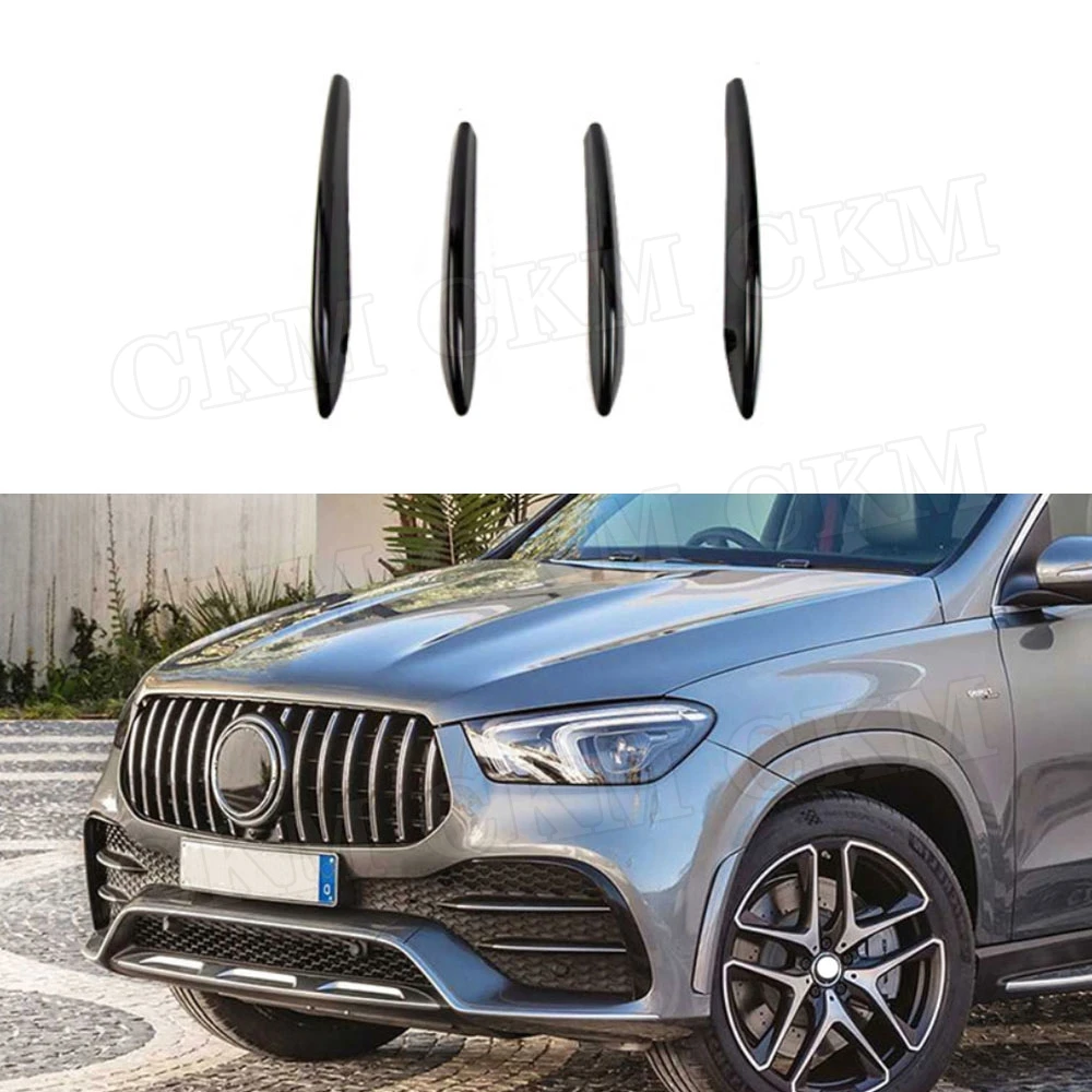 

Carbon fiber/ABS Front Bumper FogLamp Grid Splitters For Mercedes Benz GLE Class W167 GLE350 GLE450 GLE53 AMG Sport SUV 2020