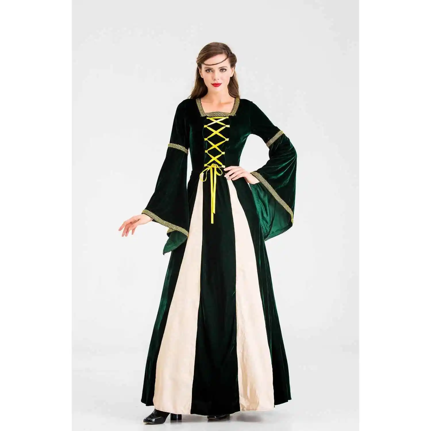 loween Queen Godd Court Princ Costume da spettacolo vintage europeo Sle Spettacolo teatrale Abbigliamento etnico da donna