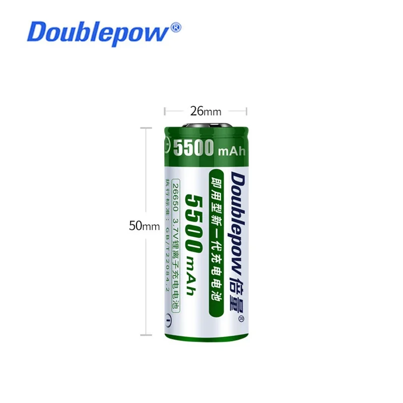 Batería recargable de litio para cigarrillo electrónico, capacidad Real 26650, 3,7 V, 5000mAh, para linterna, megáfono, 26650