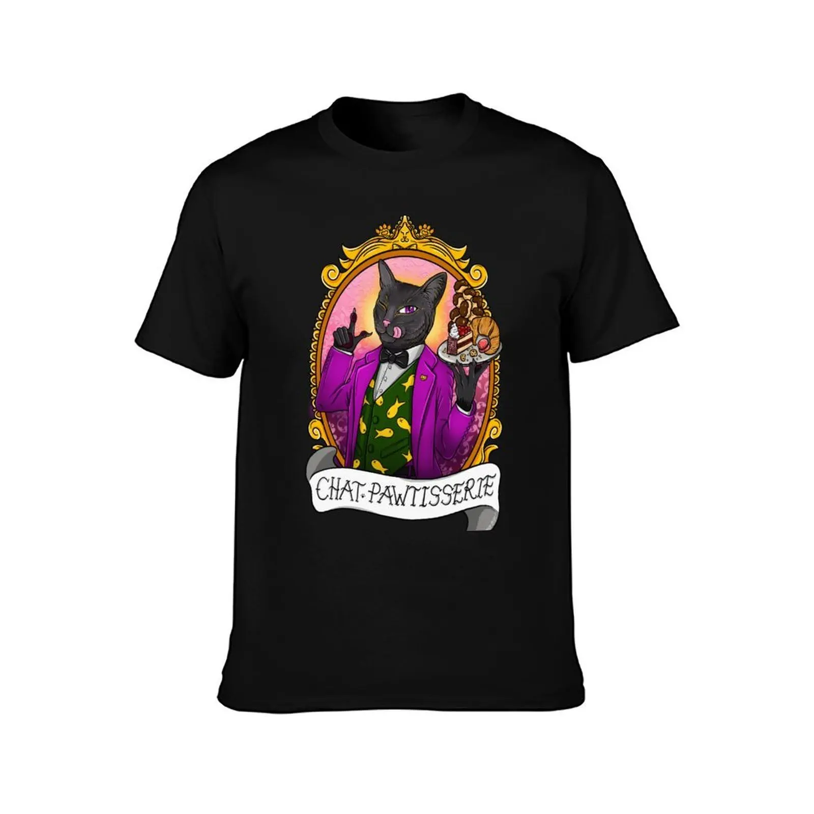 Chat Patisserie T-Shirt Daily Casual Short Sleeve Tee Shirt T-Shirt
