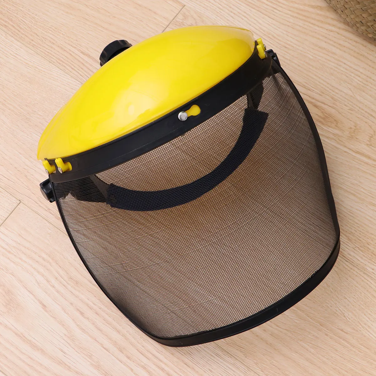 شبكة سلكية آمنة قابلة للتعديل، حزام رأس مريح لكامل الوجه، قناع منشار جزازة العشب، حماية السلامة