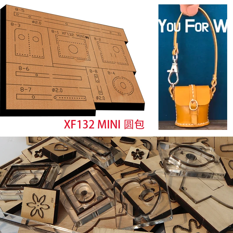 

New Japan Steel Blade Wooden Die Mini bag Wallet Leather Craft Punch Hand Tool Cut Knife Mould XF132 OB