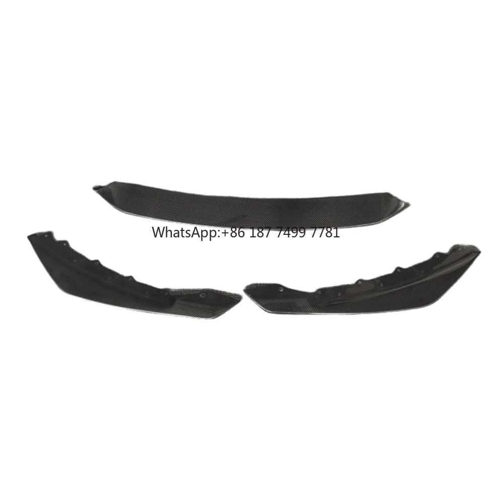 

SVR Style Carbon Fiber Front Bumper Lip Three Piece for . F-type SVR Front Bumper 2013-2019 Body Kit