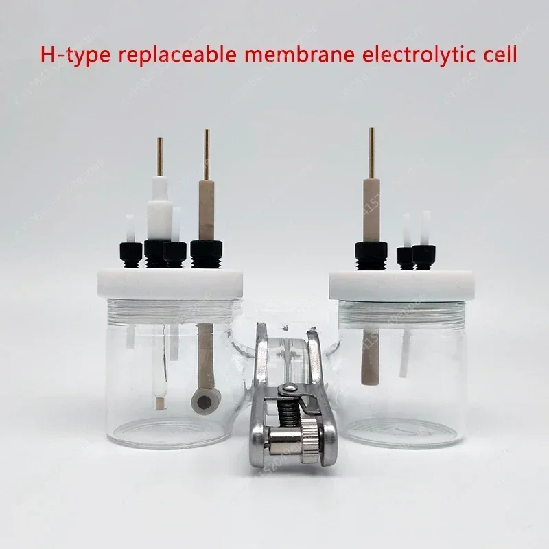 H-type Sealed Two-compartment Electrolytic Cell 10-500ml Three Electrode Exchangeable Ion-exchange Membrane Electrochemical Cell