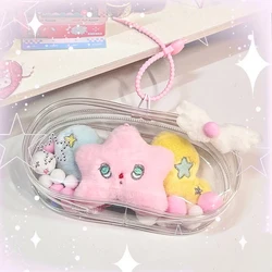 Bolsa organizadora transparente para muñecas de 18CM, bolsa de muñecos de algodón de felpa para exteriores para figuras de Nendoroid, juguetes DIY de peluche de dibujos animados de Anime GK