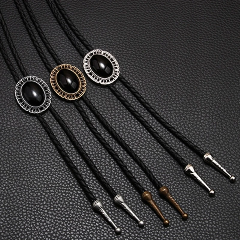 Shinning Decors Bolo Tie for Men Women Bridegroom Wedding Necklace Western Cowboy Necktie Bolo Tie for Shirt