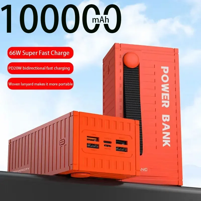 50000mAh Mobile Power Container Coating Style Charging Treasure 6 Interface Fully Compatible Mobile Phone Super Fast Charging