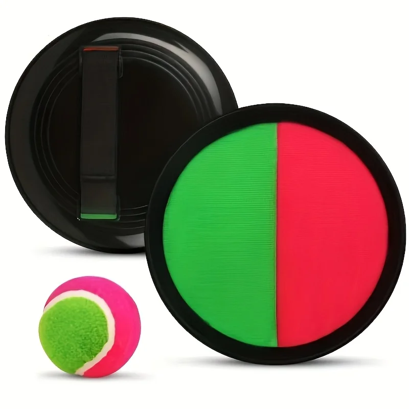 1 set di ventosa interattiva per famiglia all'aperto prodotta una palla bersaglio appiccicosa giocattolo singolo doppio, palla da lancio per pipistrelli