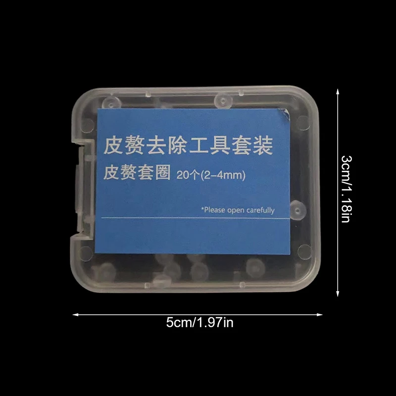 20 ชิ้น/กล่อง 0.5/1/1.5 มม.เนื้อ Nevus กําจัดปลอดสารพิษ Mole กําจัดยางชุด Wart Treat เครื่องมือ Face Skin Care