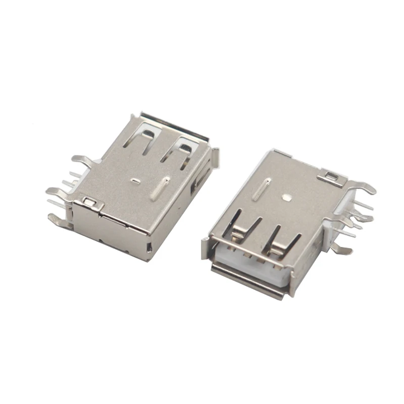 【20-5PCS】USB 2.0 A Female Double Layer 90/180Degree DIP Straight Vertical Bend Connector PCB Mount Socket DIY Flat Charge Plug
